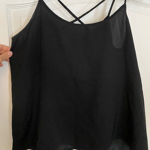 Black Flowy tank top